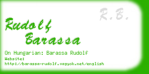 rudolf barassa business card